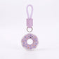 2-Piece Womens Padded Bag Charm with Hanging Strap and Stitched Detail