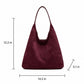 Oversized Suede-Like Hobo Shoulder Bag with Long Strap