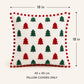 2 Pack Christmas Tree Pom Pom Decorative Throw Pillow Covers