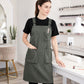Water Resistant Utility Apron with Adjustable Straps and Three Pockets