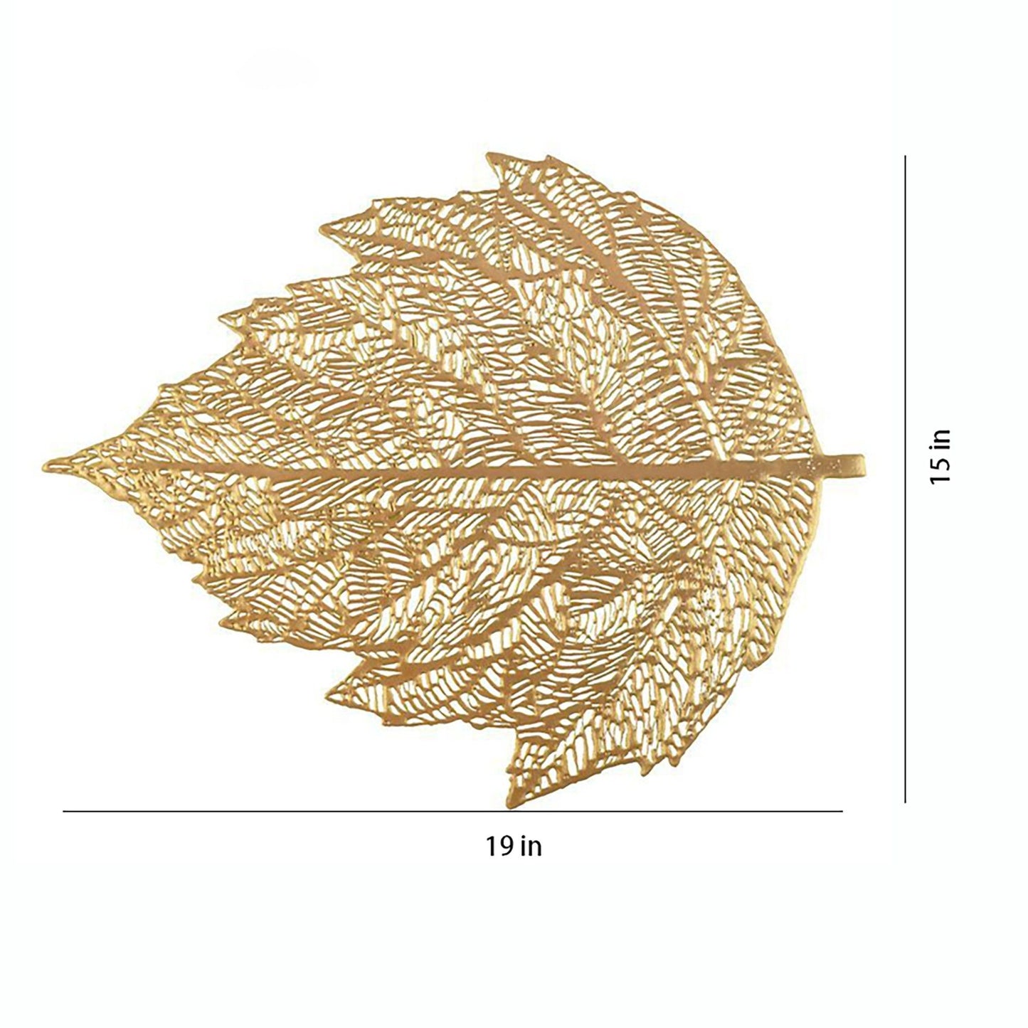 4 Piece Set Leaf Shape PVC Placemats Heat Resistant Decorative Table Mats