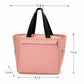 Insulated Tote Lunch Bag with Zipper Pockets and Long Handles