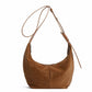 Soft Faux Leather Crescent Shoulder Bag Adjustable Strap Slouchy Everyday Crossbody Purse