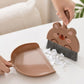 2-Piece Mini Dustpan and Brush Set with Animal Face Design for Tabletop Cleaning
