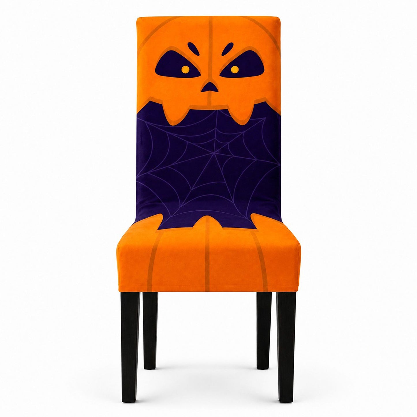 Halloween Stretch Dining Chair Cover with Pumpkin and Mummy Print