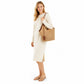 Woven Straw Style Tote Bag Large Capacity Shoulder Bag with Faux Leather Trim