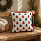 2 Pack Christmas Tree Pom Pom Decorative Throw Pillow Covers