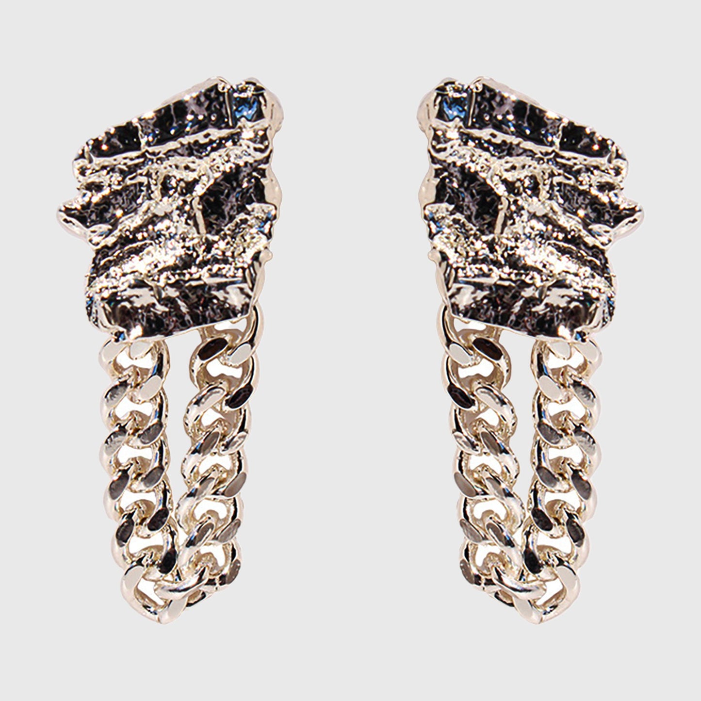 Women's Meteor Chain Drop Earrings - Edgy Statement Jewelry