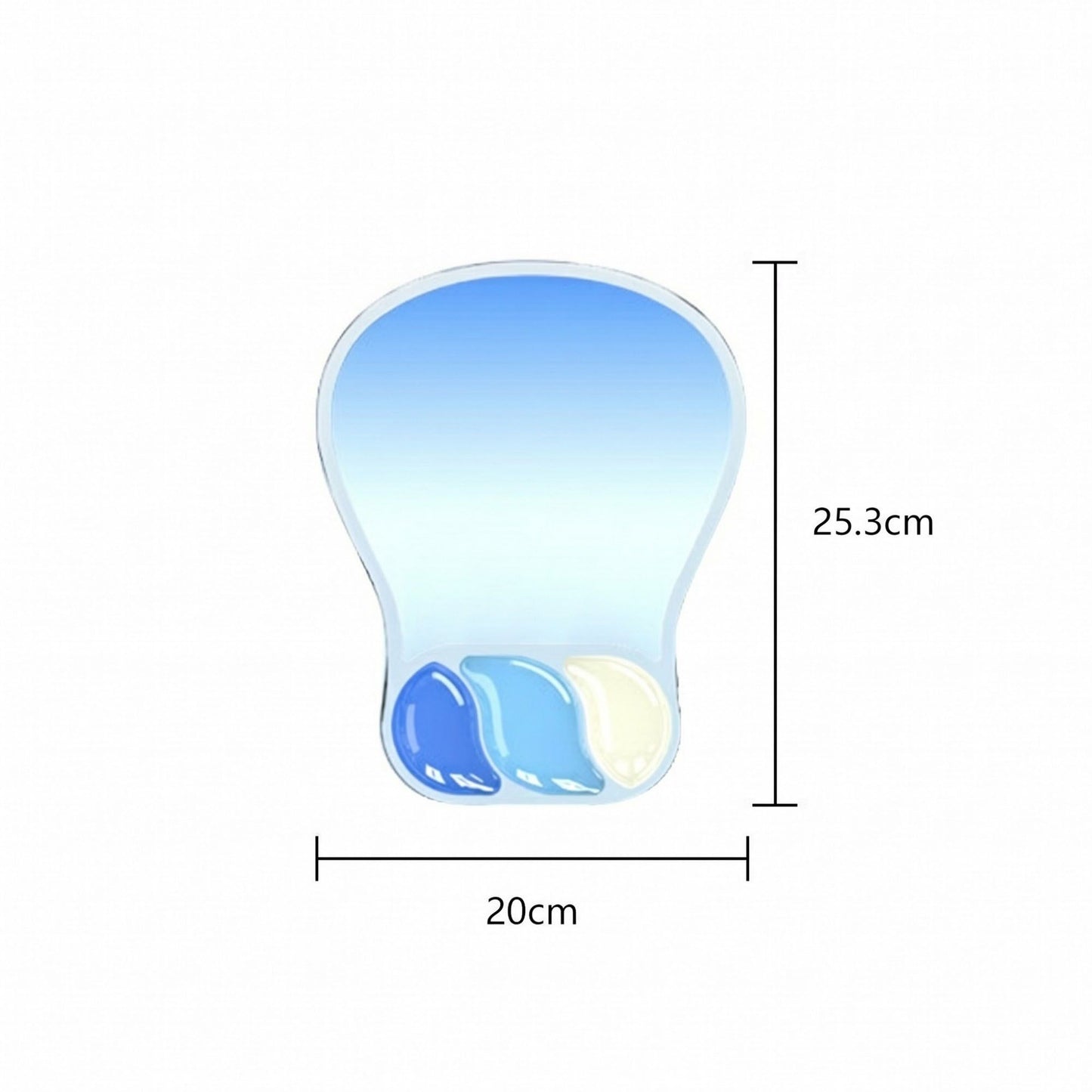 Ergonomic Gel Mouse Pad with Wrist Support Cooling Cushion Non Slip Desk Pad Smooth Surface