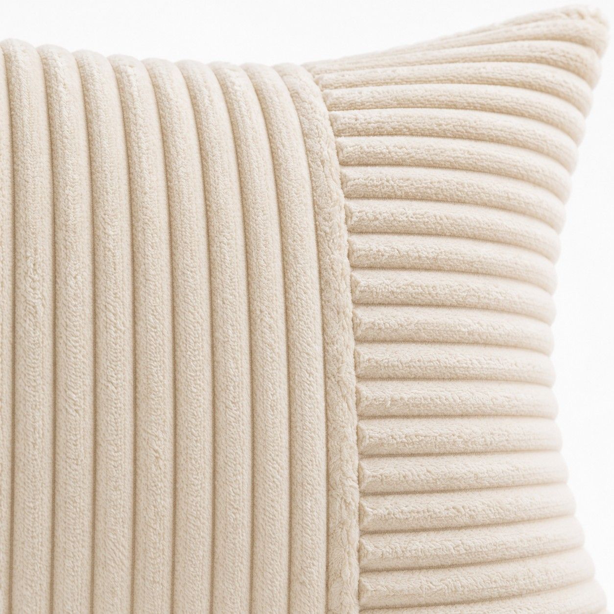 2 Pack Soft Corduroy Throw Pillow Covers 18 x 18 Inch and 12 x 20 Inch