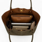 Large Suede-Like Shoulder Tote Bag with Long Handles