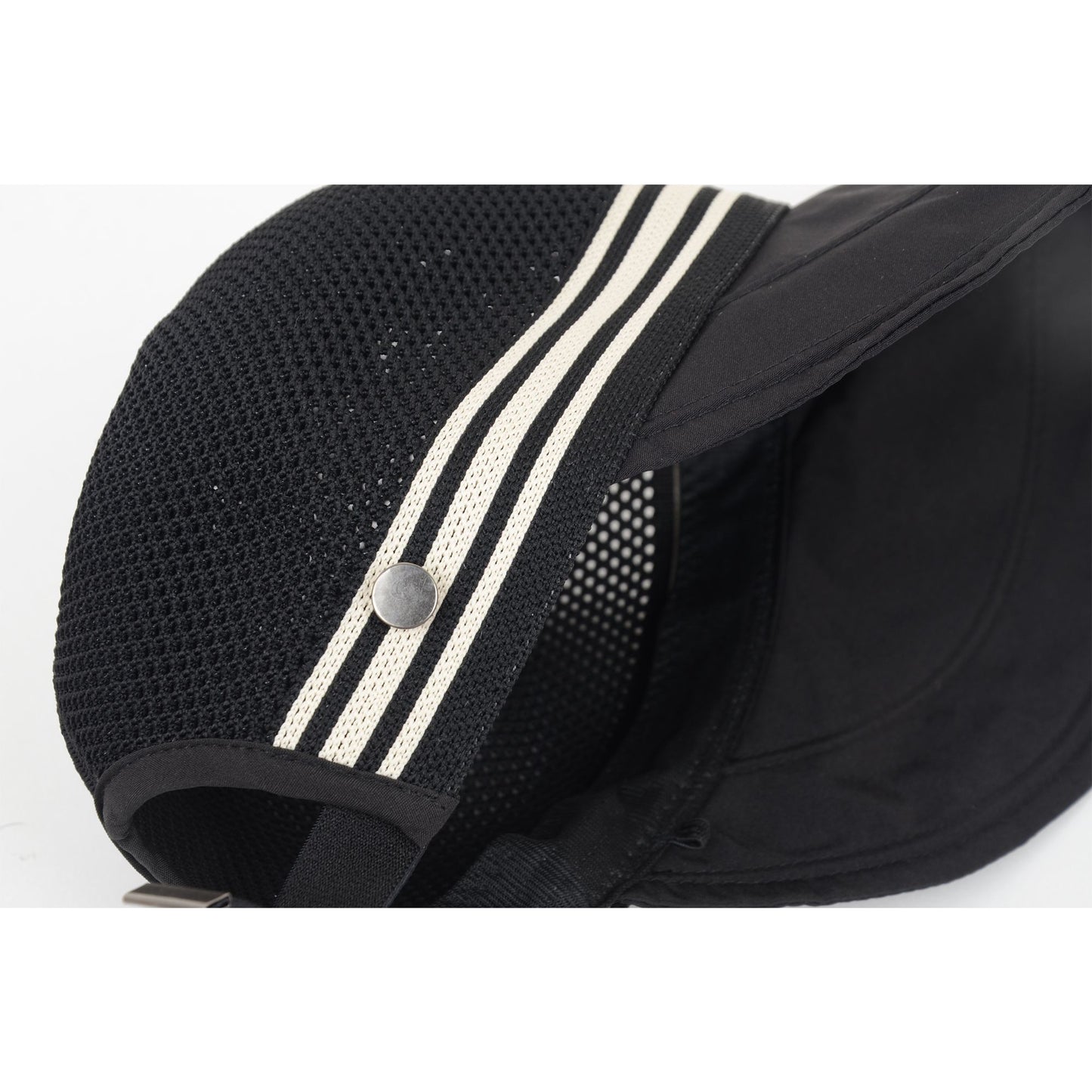 Breathable Mesh Sun Visor Cap with Ponytail Slot Adjustable Strap and Wide Brim for Outdoor Hiking and Summer Travel