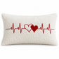 Heart Tufted Decorative Throw Pillow Cover 11.8 x 19.7 in (Single Piece)