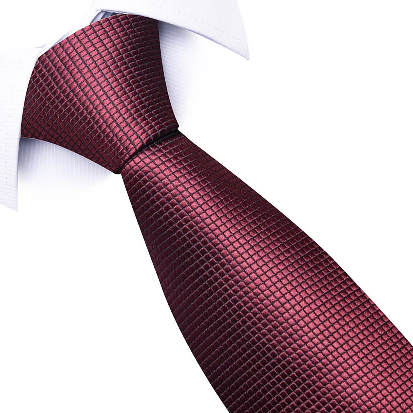Men's Micro Dot Texture Tie Fine Woven Pattern Necktie Subtle Solid Look 57 Inch Length 3.1 Inch Width Formal Business Accessory