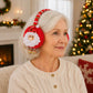 Christmas Santa Plush Earmuffs with Jingle Bell Accents