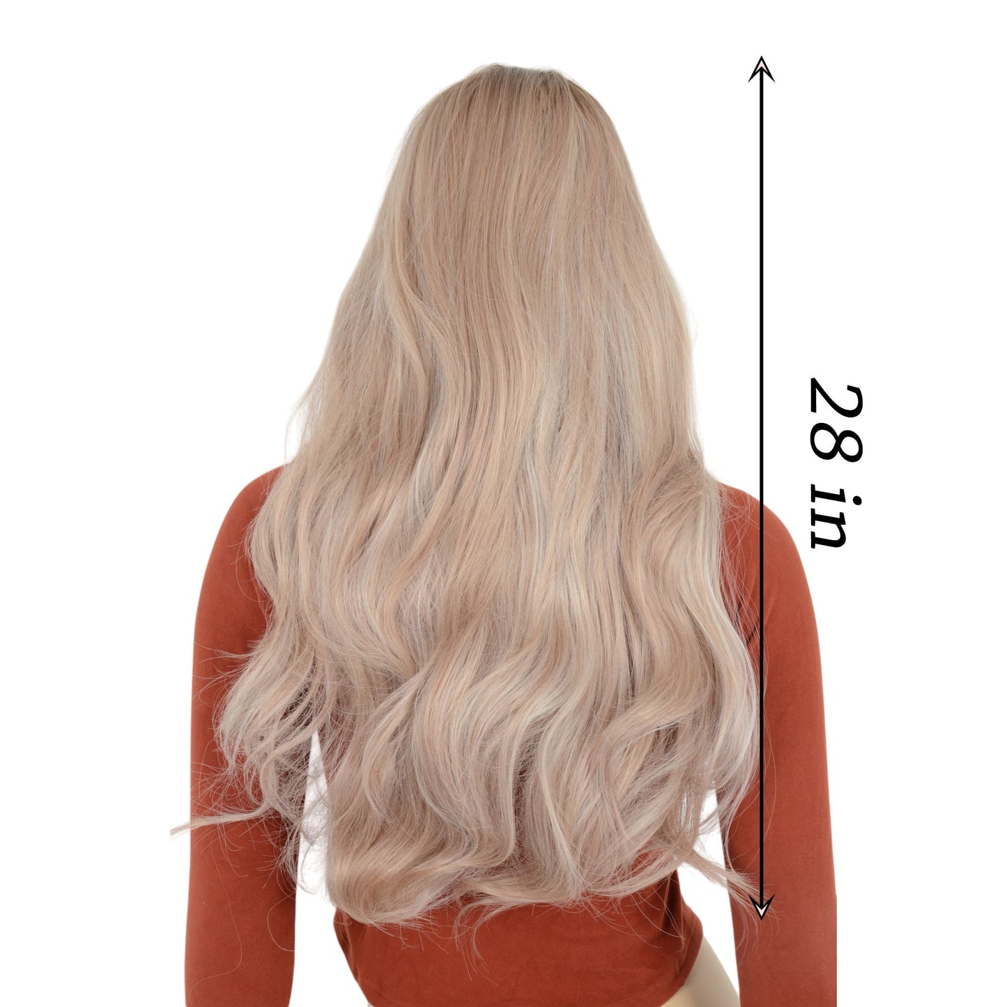 Long Wavy Wig for Women with Lace Hairline Heat Resistant Synthetic Wig for Daily and Party Use