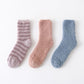 3-Pair Plush Fuzzy Crew Socks Set, Ultra-Soft Cozy Cabin Slipper Socks for Winter Lounging