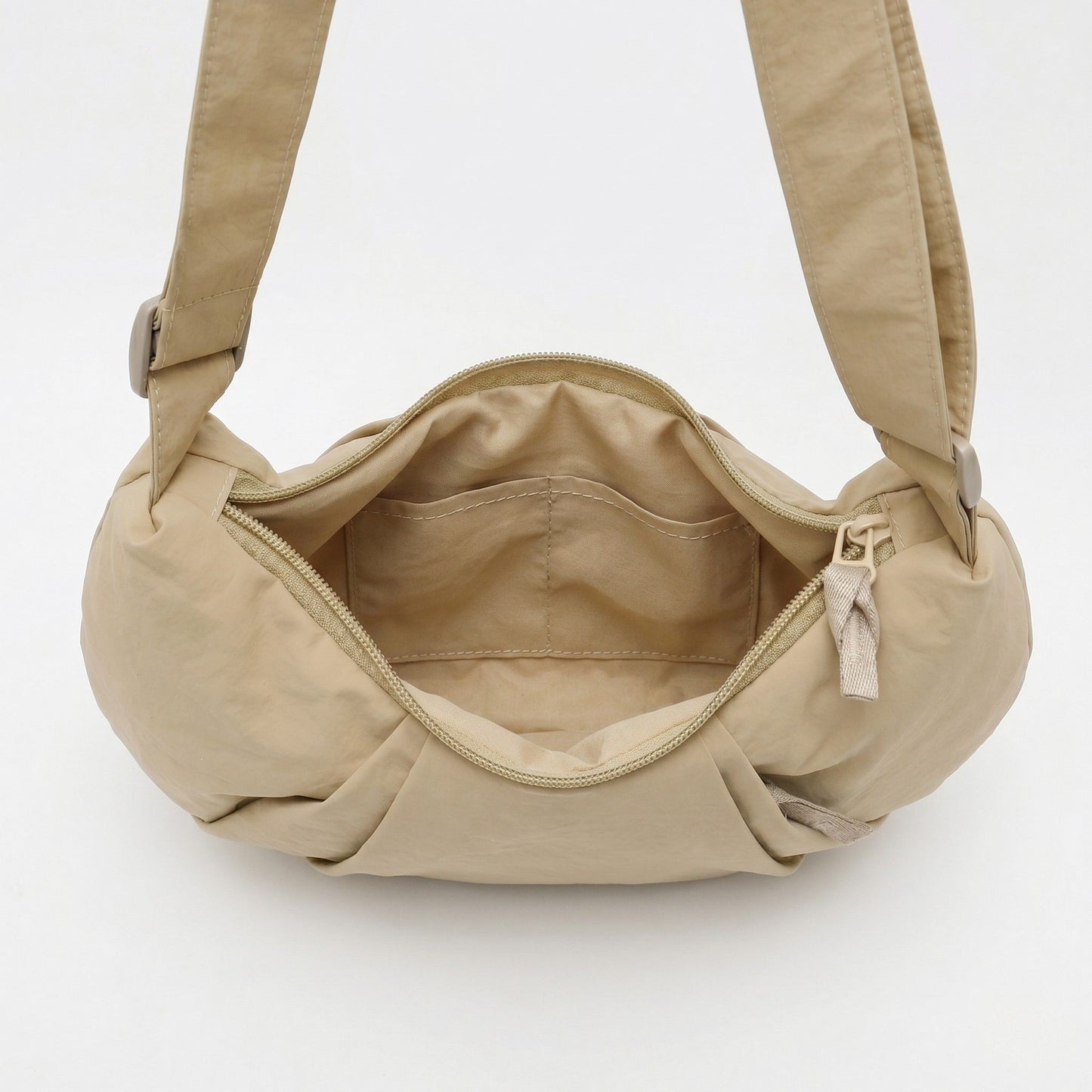 Lightweight Nylon Crescent Crossbody Bag Adjustable Strap Casual Everyday Shoulder Bag