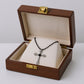 Women's Gothic Cross Pendant Necklace with Crystal Accents and Beaded Chain