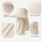 Wide Brim Sun Hat with Neck Flap Breathable Mesh Panel and Lightweight Outdoor Design