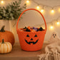 Halloween Trick or Treat Woven Rope Candy Basket Pumpkin Ghost with Handle