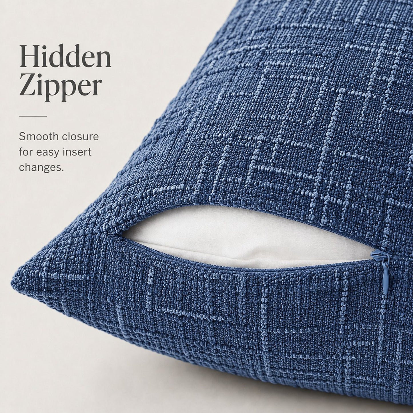 Textured Geometric Decorative Throw Pillow Cover Soft Accent Cushion Cover for Sofa Bed