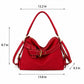 Slouchy Shoulder Hobo Bag with Adjustable Strap Buckle Detail and Inner Zip Pocket