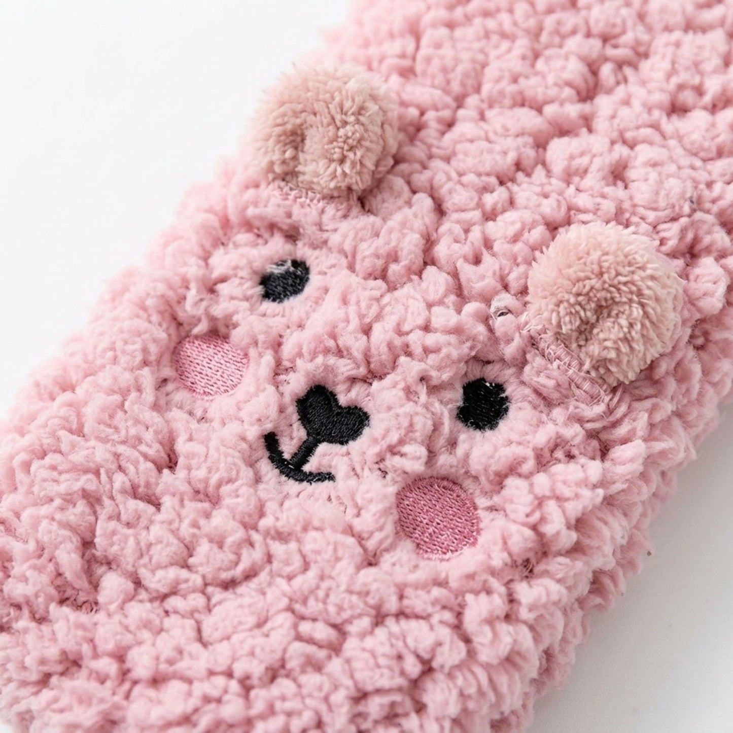 Fuzzy Bear Crew Socks 2 Pair US 5-10.5