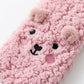 Fuzzy Bear Crew Socks 2 Pair US 5-10.5