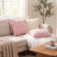 Plush Bow Textured Throw Pillow Cover Soft Decorative Cushion Cover for Sofa Bed Chair