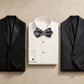 Pre Tied Paisley Bow Tie with Rhinestone Accent for Formal Wear