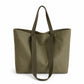 Large Canvas Tote Bag with Zip Closure Shoulder Straps for Work and Travel