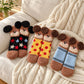 Puppy Fuzzy Crew Socks 3-Pair Set US 5-10.5