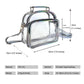Trendy Clear Transparent Women's Shoulder Bag with Iridescent Trim