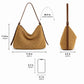 Woven Hobo Shoulder Bag with Zip Top and Large Capacity
