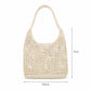 Open Weave Shoulder Bag with Magnetic Closure and Slouchy Woven Carryall Design