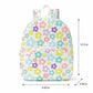 Printed Ribbed Mini Backpack with Front Pocket