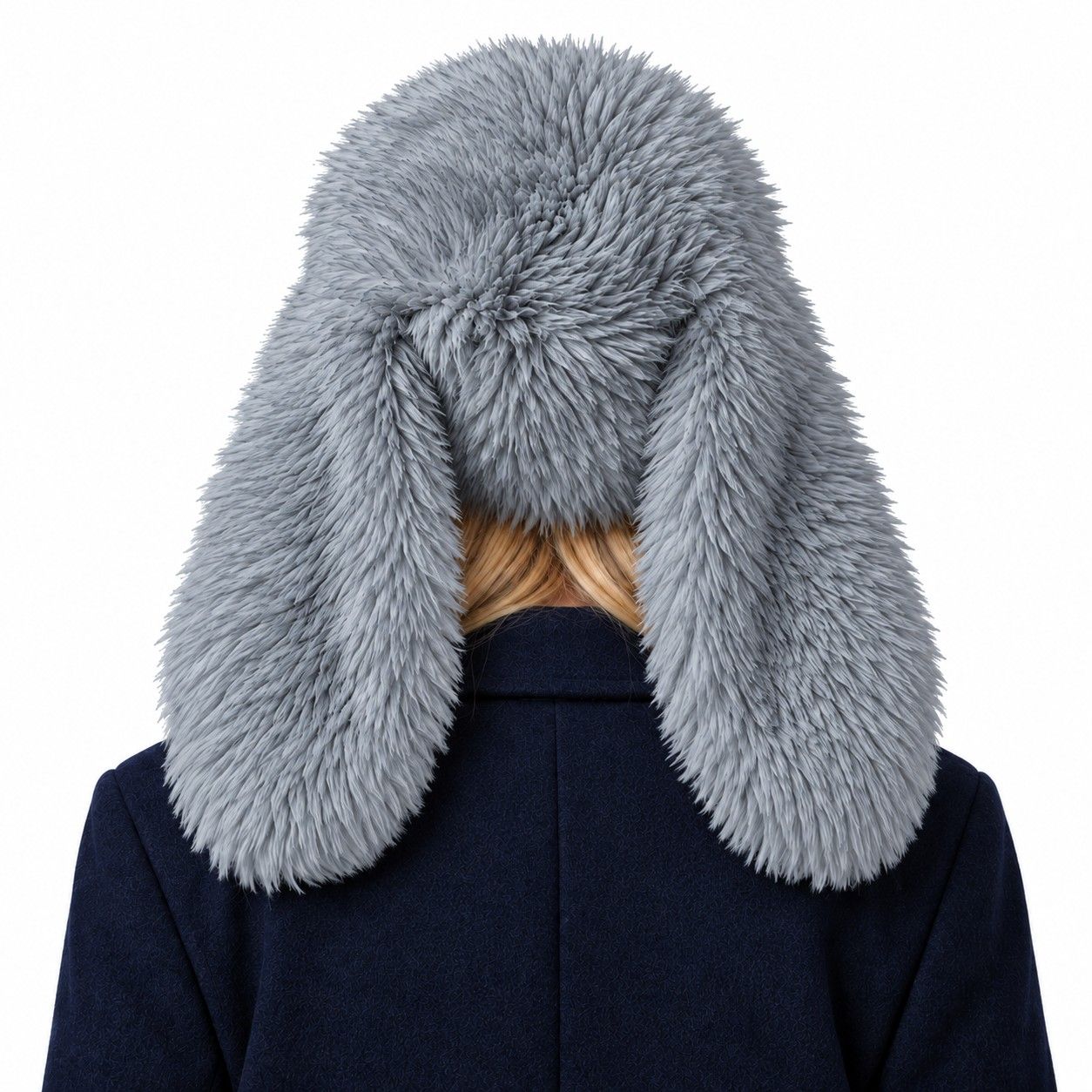 Faux Fur Trapper Hat Long Ear Flaps Plush Winter Hat
