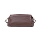 Soft Leather Envelope Shoulder Bag with Foldover Flap Silver Clasp and Slim Strap Design