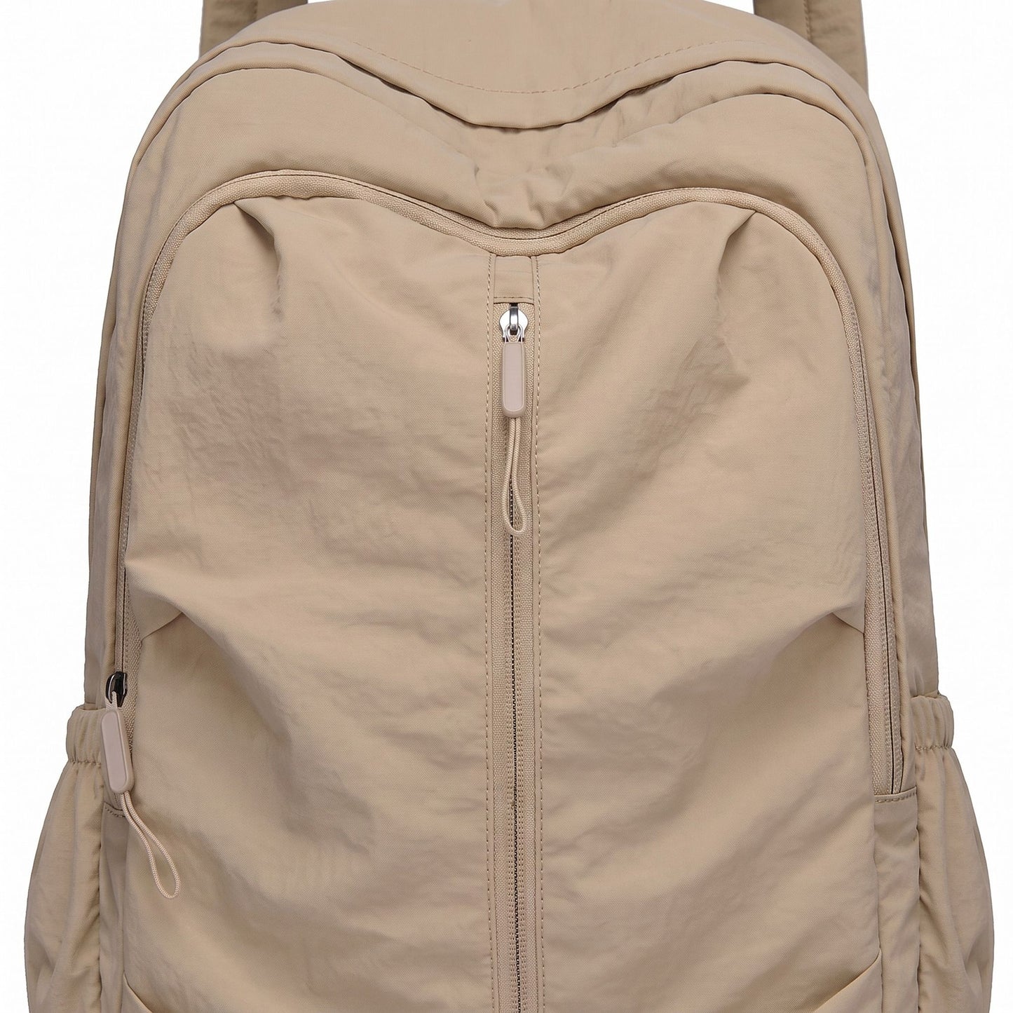 Lightweight Travel Backpack with Large Front Zip Compartment Side Pockets and Padded Shoulder Straps