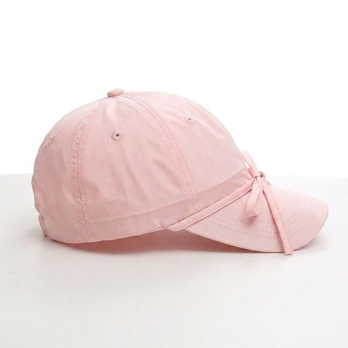 Women's Baseball Cap with Bow Tie Detail Adjustable Strap Casual Hat