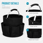 Collapsible Utility Basket with Aluminum Handle and Exterior Pockets
