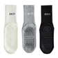 3 Pair Combo Sale Anti Slip Crew Socks with Grip Soles and Ribbed Cuffs in Multiple Color Options