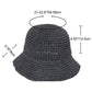 Crochet Raffia Bucket Hat Lightweight Foldable Wide Brim Sun Hat for Stylish Summer Protection