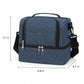 Dual Compartment Insulated Lunch Bag with Adjustable Shoulder Strap