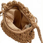 Macrame Fringe Shoulder Bag Knotted Rope Crossbody Handbag Boho Woven Tassel Bag Lightweight Handmade Style Purse