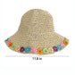 Crochet Bucket Sun Hat with Floral Applique Trim and Soft Brim Design