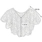 Sequin Mesh Capelet Cover Up with Scalloped Trim