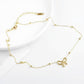 Women's Bow Pendant Necklace with Dainty Beaded Chain Design