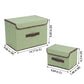 2 Piece Foldable Storage Box Set with Lids and Handles